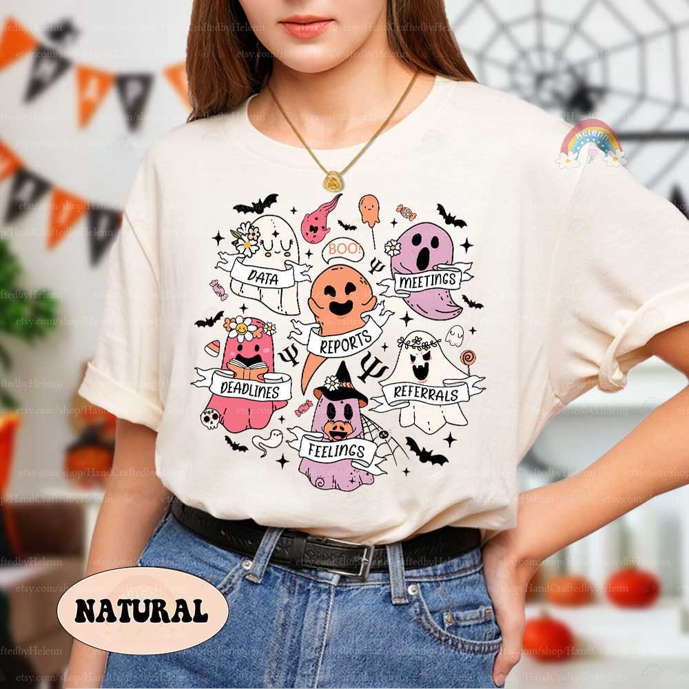 School Psychologist Halloween Shirt, Spooky School Psych Halloween Sweatshirt, Retro Halloween School Psych Ghost Shirt, School Psych Gifts