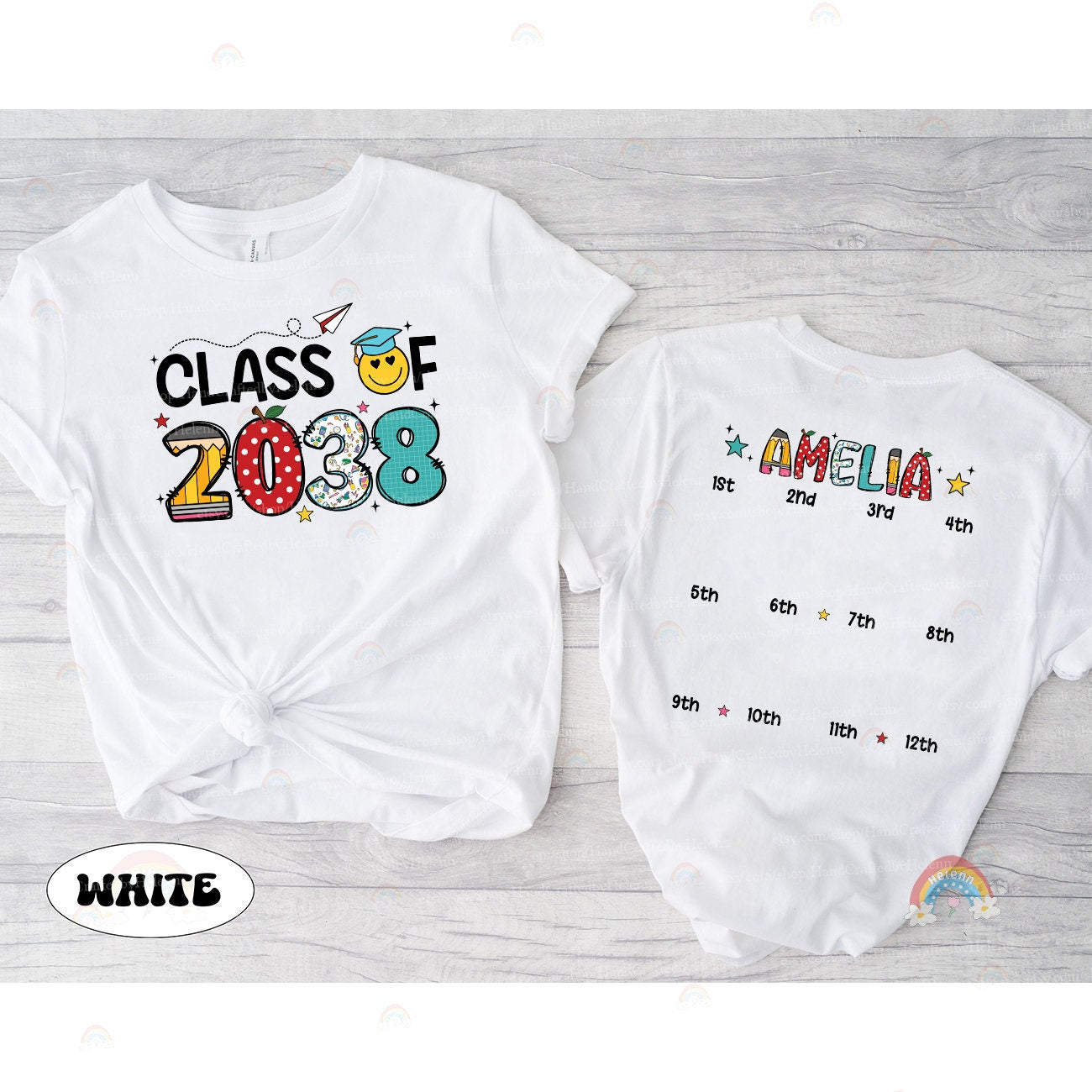First Day Of School Shirt, Custom Class Shirt, Back To School Future Graduate Tee, Class of 2035 2036 2037 2038, Kindergarten First Grade