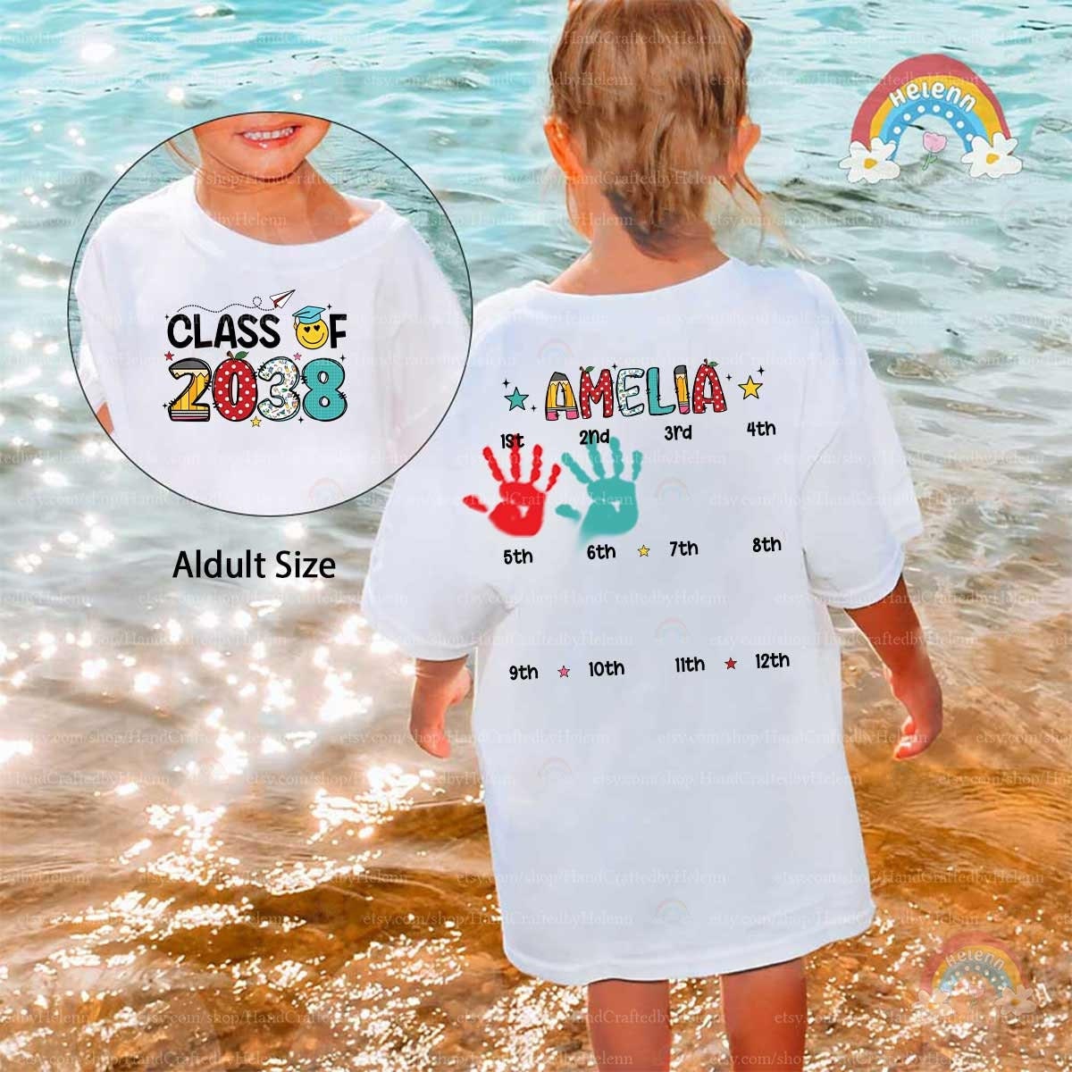 First Day Of School Shirt, Custom Class Shirt, Back To School Future Graduate Tee, Class of 2035 2036 2037 2038, Kindergarten First Grade