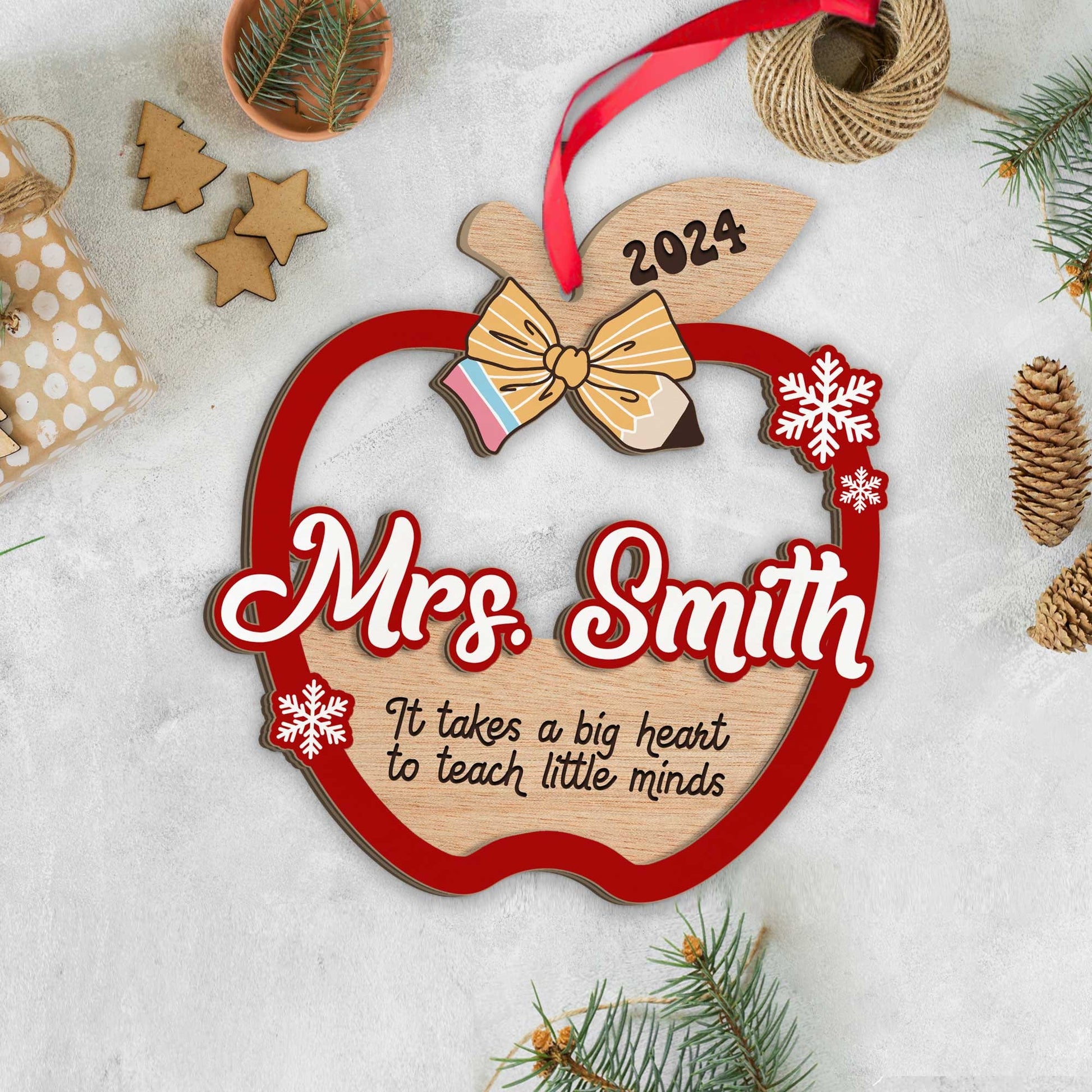 Personalized Teacher Gift, Teacher Christmas Ornament, Thank You Gift Teacher Ornament, Teacher Christmas Gift, Teacher Appreciation Gifts