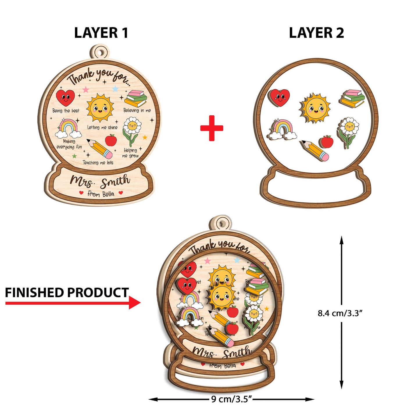 Personalized Teacher Appreciation Gift, Thank You Gift Teacher Ornament, Teacher Christmas Ornament, Teacher Christmas Gift, Teacher Gifts