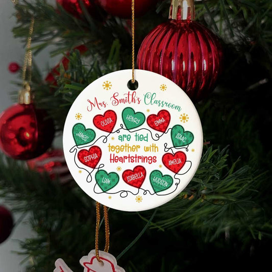 Personalized Teacher Christmas Ornament Thank You Gift Custom Teacher Ornament Class Name, Teacher Christmas Gift, Teacher Appreciation Gift