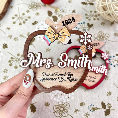 Personalized Teacher Gift, Teacher Christmas Ornament, Thank You Gift Teacher Ornament, Teacher Christmas Gift, Teacher Appreciation Gifts