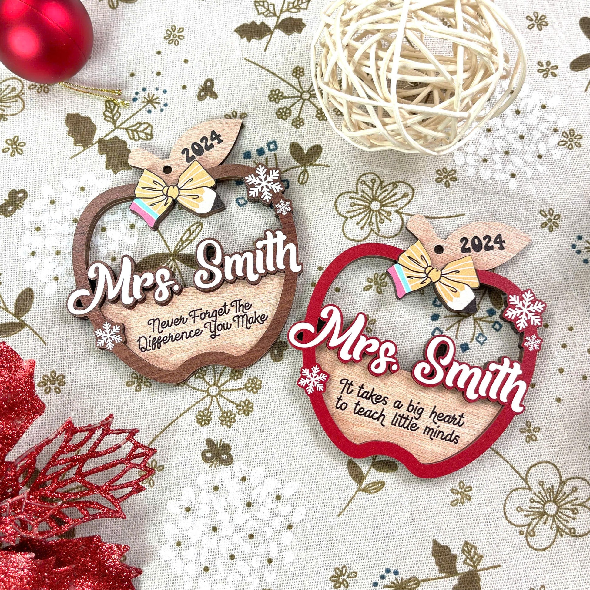 Personalized Teacher Gift, Teacher Christmas Ornament, Thank You Gift Teacher Ornament, Teacher Christmas Gift, Teacher Appreciation Gifts