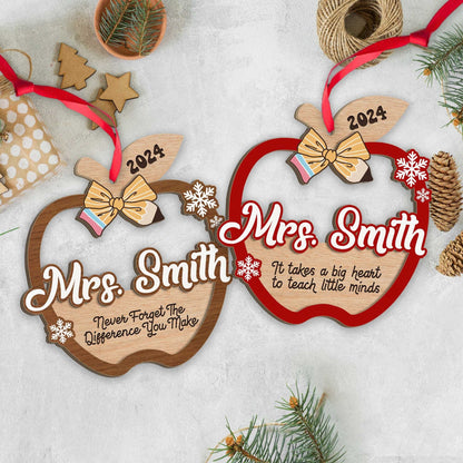 Personalized Teacher Gift, Teacher Christmas Ornament, Thank You Gift Teacher Ornament, Teacher Christmas Gift, Teacher Appreciation Gifts