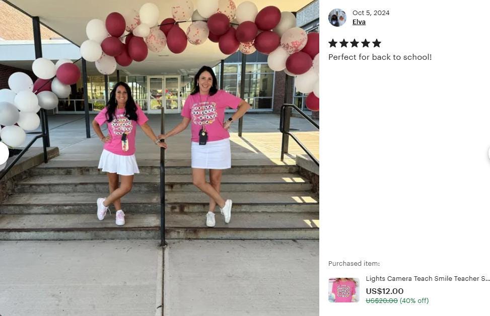 Lights Camera Teach Smile Teacher Shirt, Back To School Shirt, Teacher Friendship Bracelet, First Day Of School, Teacher Appreciation Gift