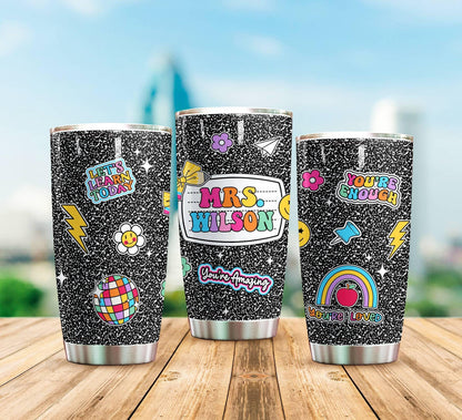 Teacher Personalized Tumbler Composition Book, Teacher Appreciation Gift, Custom Teacher Christmas Gift, Teacher Gifts, Teacher's Day Gift