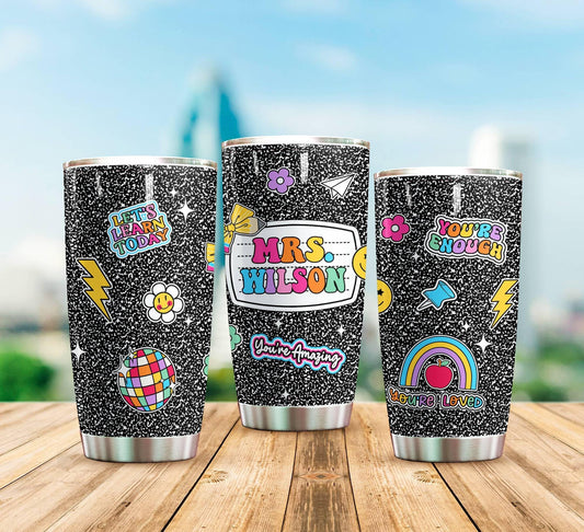 Teacher Personalized Tumbler Composition Book, Teacher Appreciation Gift, Custom Teacher Christmas Gift, Teacher Gifts, Teacher's Day Gift