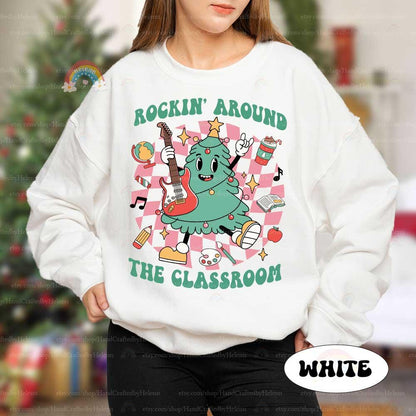 Rock the holidays with this animated tree, perfect for teachers who bring festive vibes to their students.