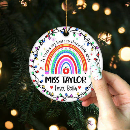 Personalized Teacher Christmas Ornament, Teacher Appreciation Gift, Teacher Ornament, Year End Gift, Christmas Teacher Gift, Thank You Gifts
