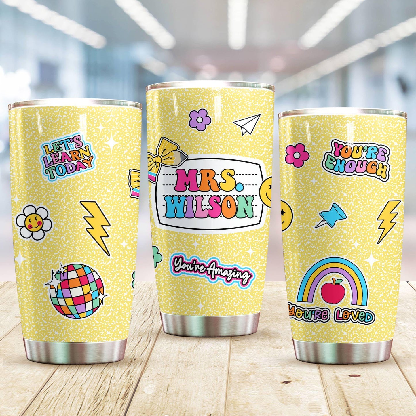 Teacher Personalized Tumbler Composition Book, Teacher Appreciation Gift, Custom Teacher Christmas Gift, Teacher Gifts, Teacher's Day Gift