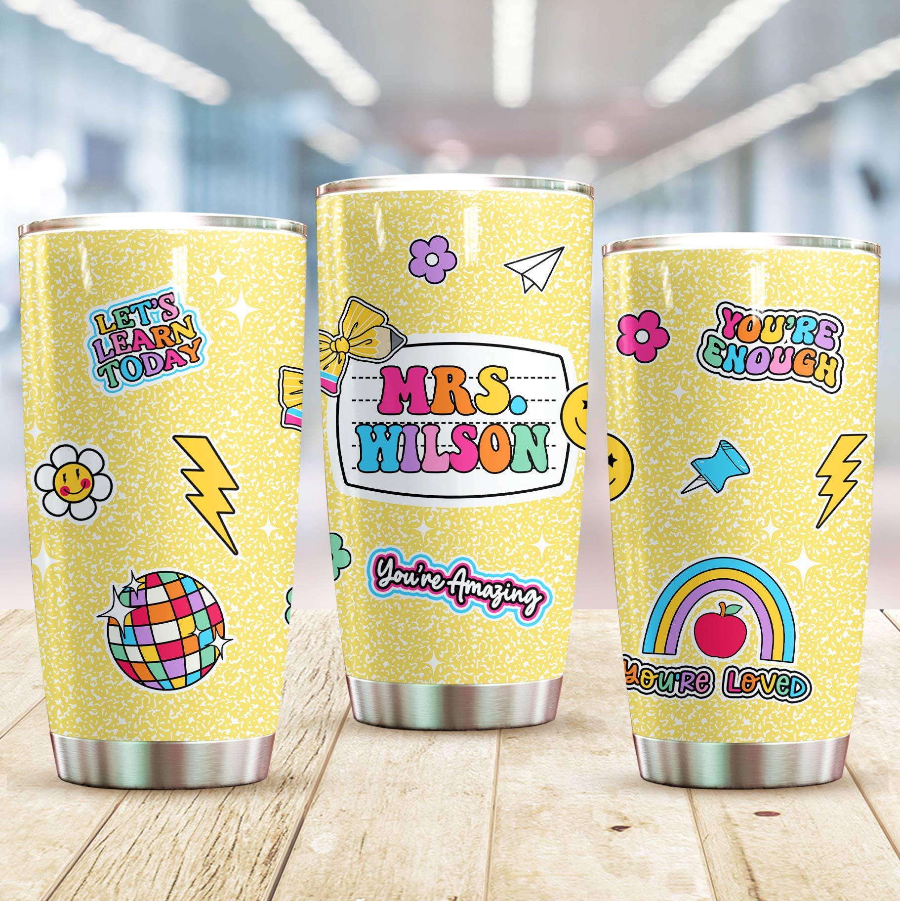 Teacher Personalized Tumbler Composition Book, Teacher Appreciation Gift, Custom Teacher Christmas Gift, Teacher Gifts, Teacher's Day Gift