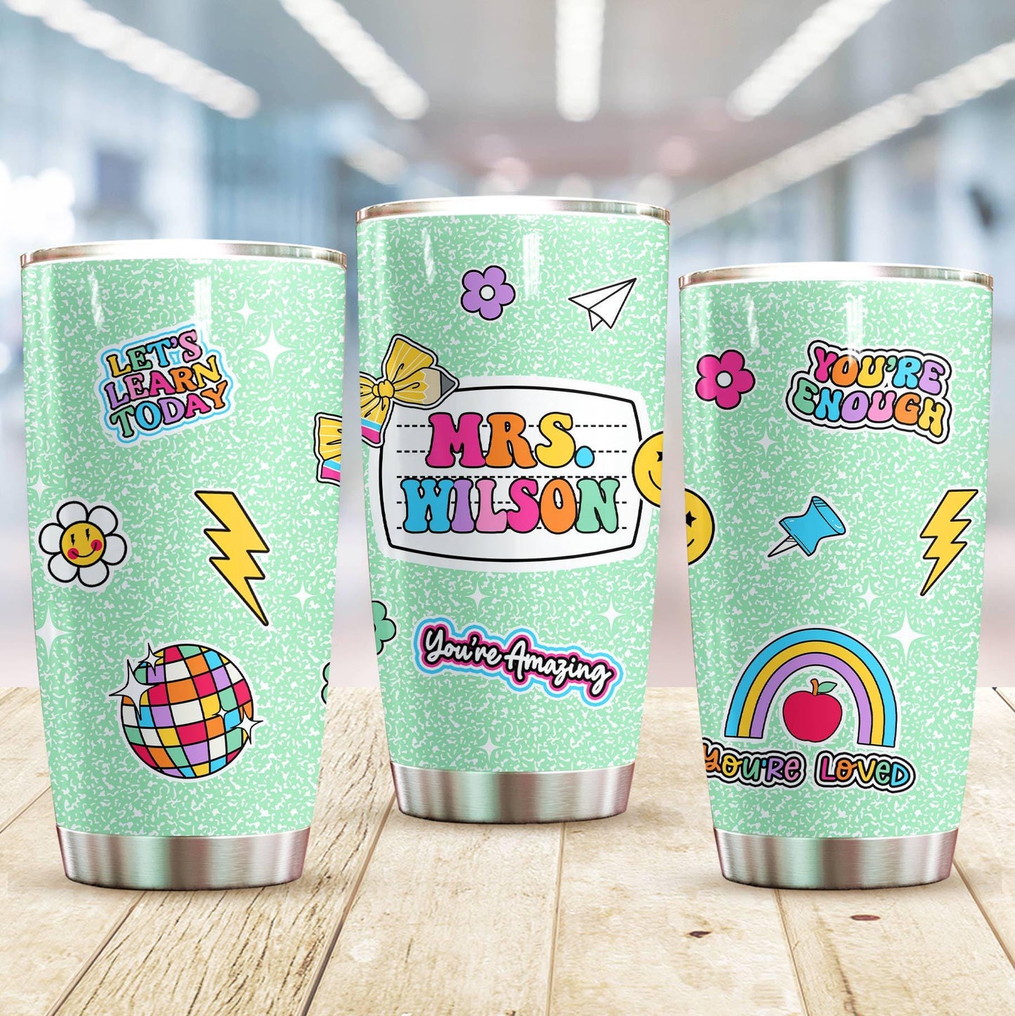 Teacher Personalized Tumbler Composition Book, Teacher Appreciation Gift, Custom Teacher Christmas Gift, Teacher Gifts, Teacher's Day Gift