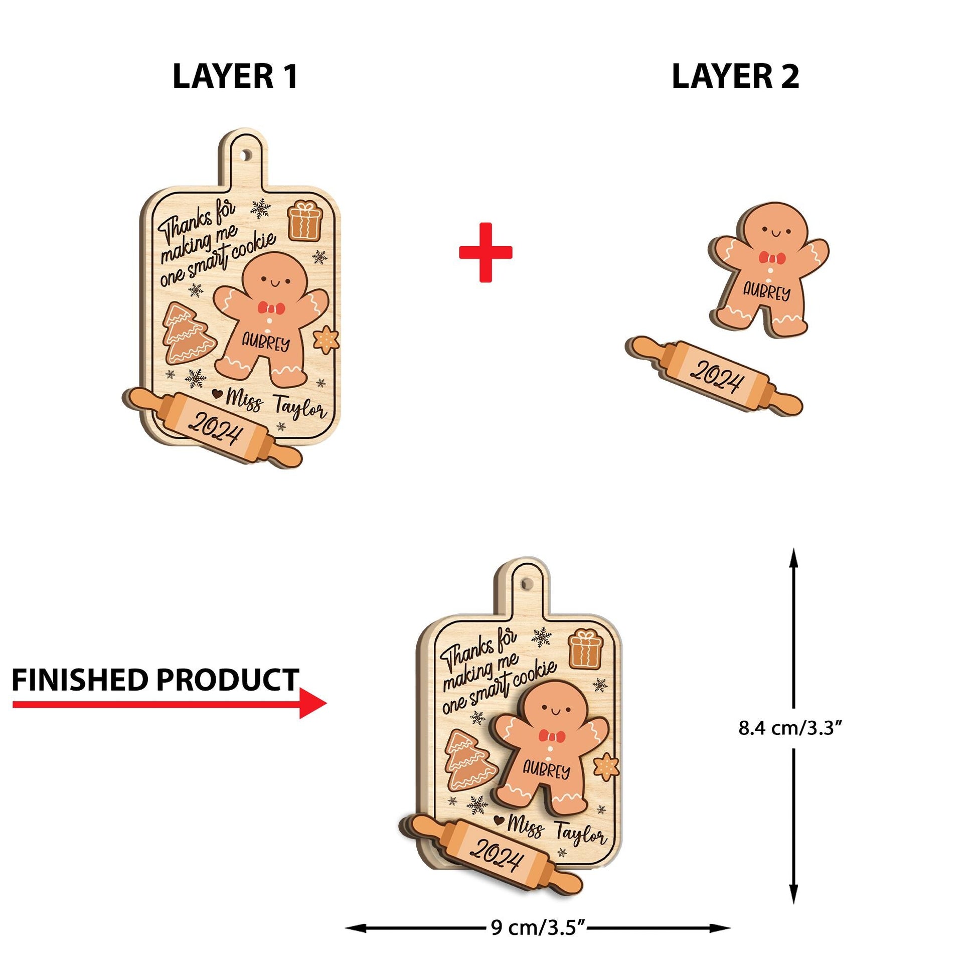 Personalized Teacher Ornament Teach Smart Cookies Teacher Christmas Ornament Teacher Gift, Teacher Appreciation Gift, Teacher Christmas Gift