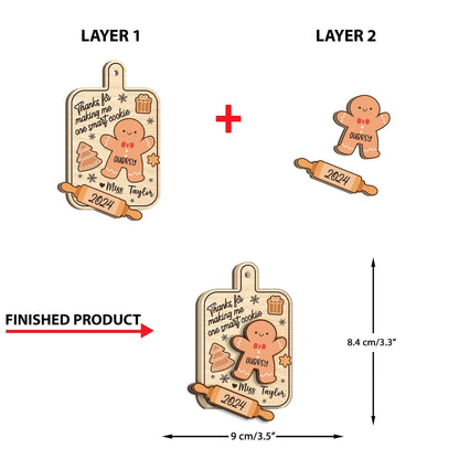 Personalized Teacher Ornament Teach Smart Cookies Teacher Christmas Ornament Teacher Gift, Teacher Appreciation Gift, Teacher Christmas Gift