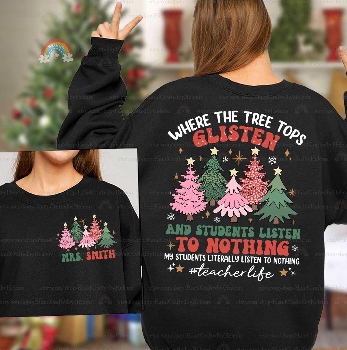 Bring on the sparkle and laughter with this shirt, ideal for teachers who keep it real during the holiday buzz.