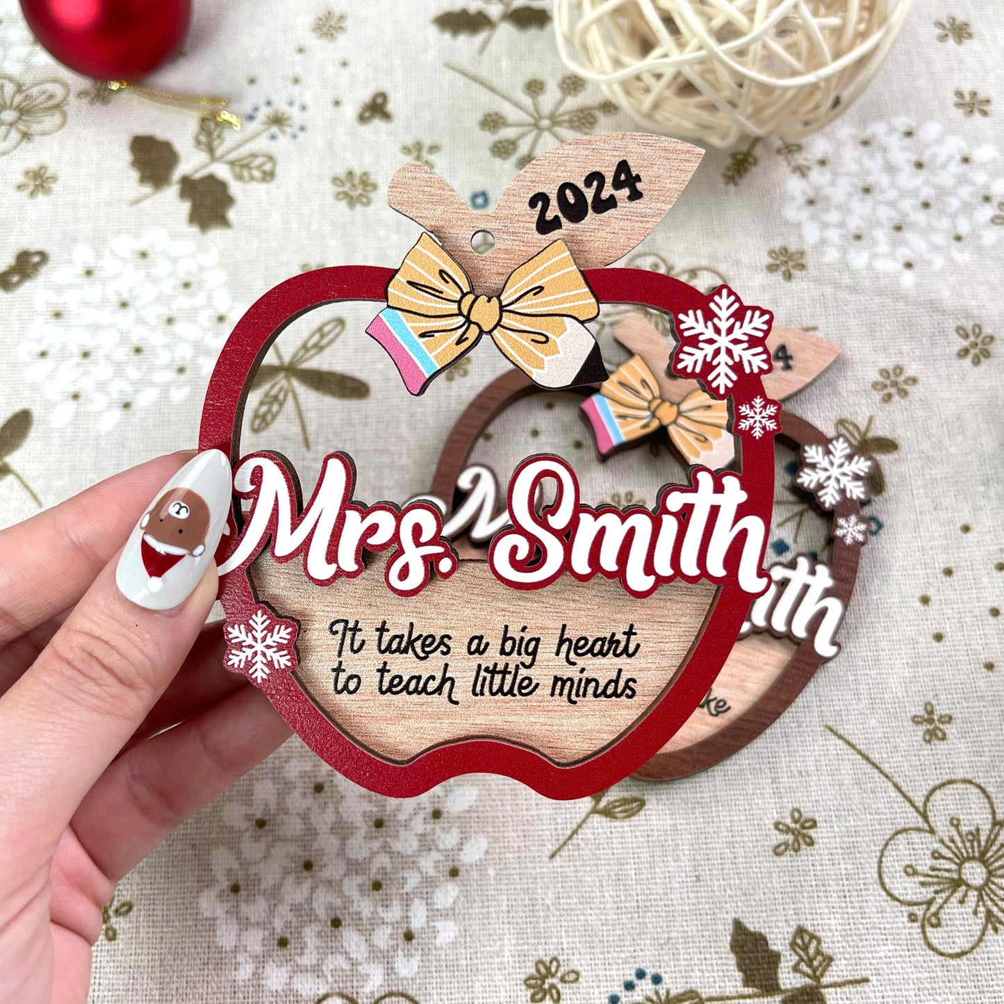 Personalized Teacher Gift, Teacher Christmas Ornament, Thank You Gift Teacher Ornament, Teacher Christmas Gift, Teacher Appreciation Gifts