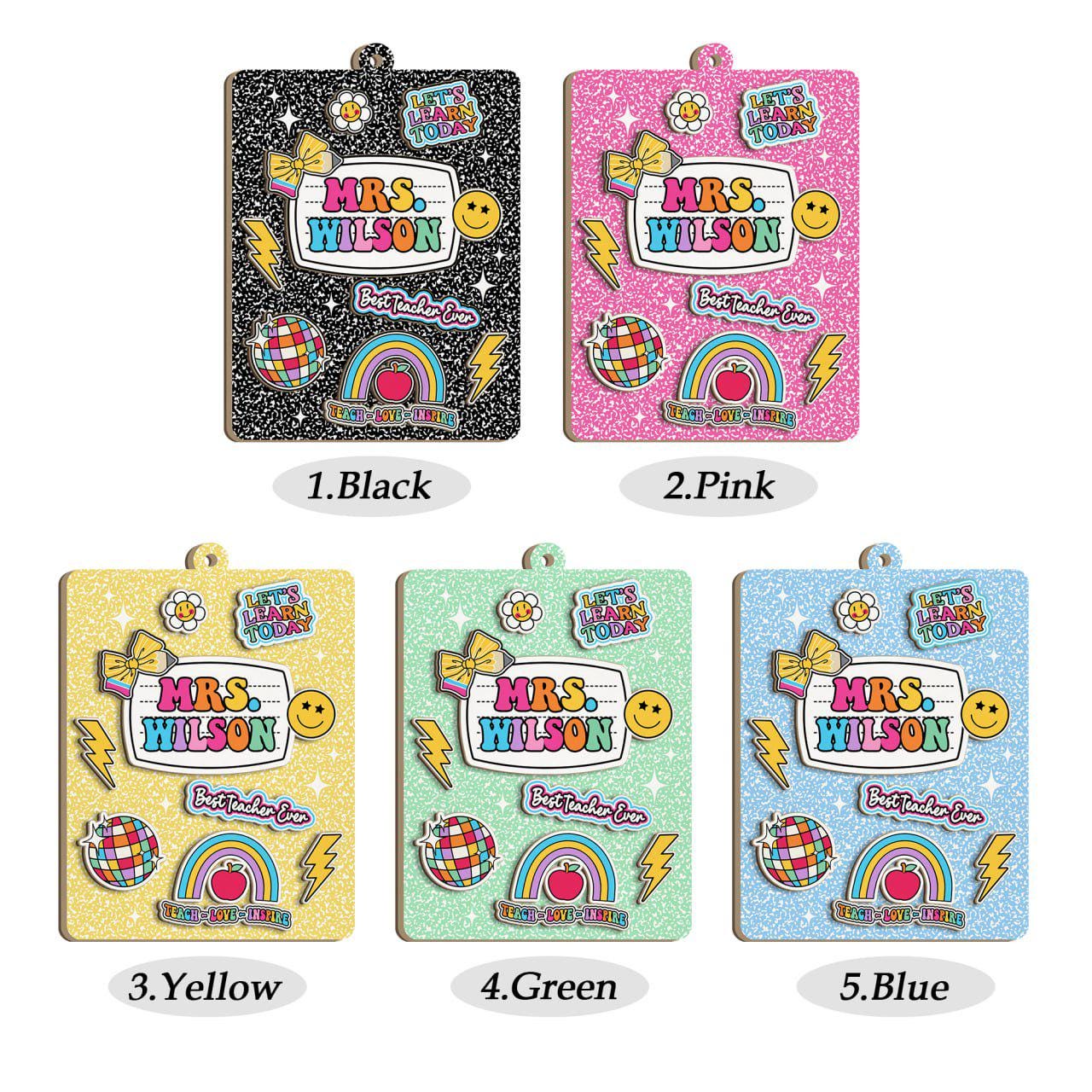 Personalized Teacher Ornament Composition Book, Custom Teacher Christmas Ornament Gift, Teacher Christmas Gift, Teacher Appreciation Gifts