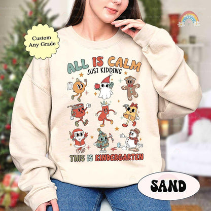 Fun and festive, these shirts add a touch of humor to the holidays, customized for any grade level.