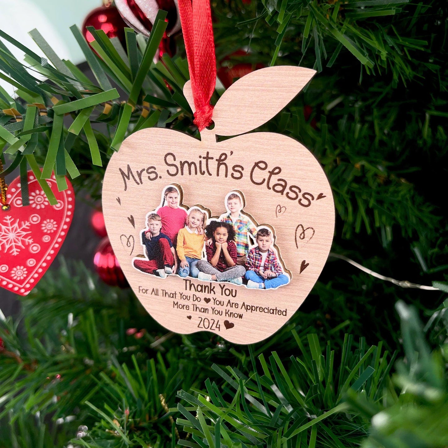 Personalized Teacher Ornament Thank You Gift, Custom Christmas Ornament Teacher Classroom, Teacher Appreciation Gift, Teacher Christmas Gift