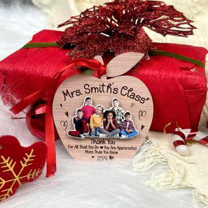 Personalized Teacher Ornament Thank You Gift, Custom Christmas Ornament Teacher Classroom, Teacher Appreciation Gift, Teacher Christmas Gift