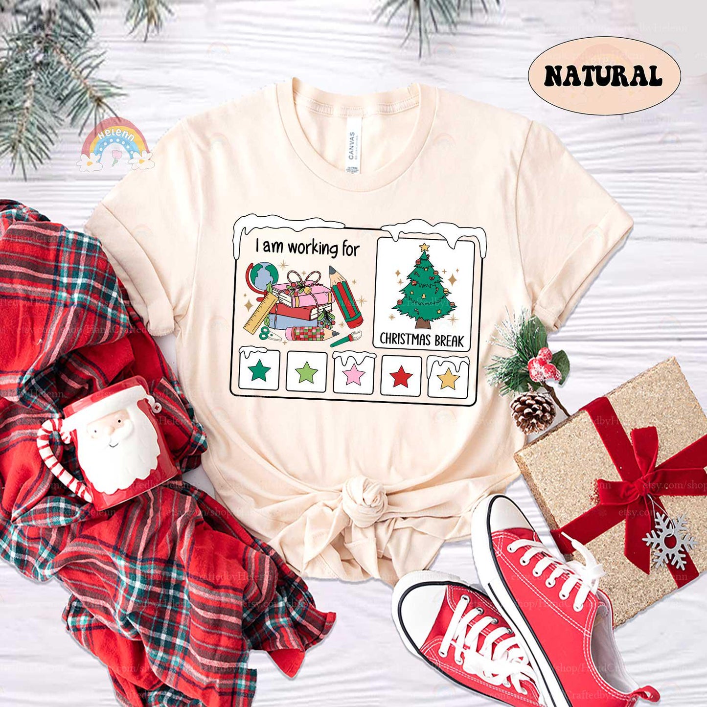 Brighten up the classroom with a shirt that’s all about holiday motivation. Perfect for the festive season!