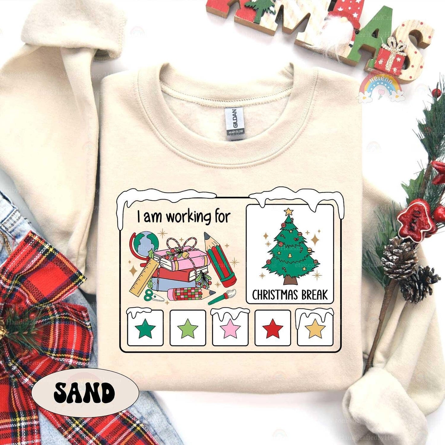 Keep the motivation going with this festive shirt, perfect for teachers counting down to the holiday break.
