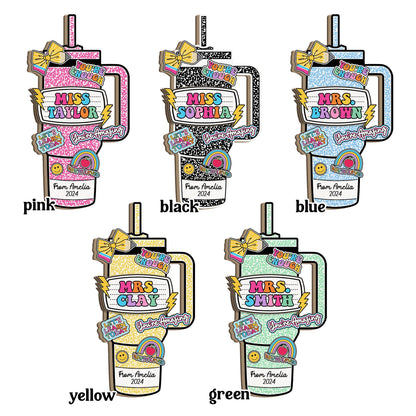 Personalized Teacher Tumbler Ornament Composition Book, Custom Teacher Christmas Ornament, Teacher Christmas Gift, Teacher Appreciation Gift