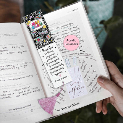 Personalized Teacher Bookmarks Composition Book Gift, Thank You Teacher Gift, Back To School Gift, Teacher Gifts, Teacher Appreciation Gift