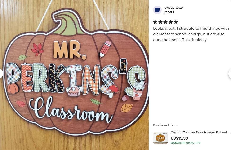 Custom Teacher Door Hanger Fall Autumn Wooden Door Sign, Teacher Thanksgiving Gift, Pumpkins Teacher Halloween, Teacher Appreciation Gift