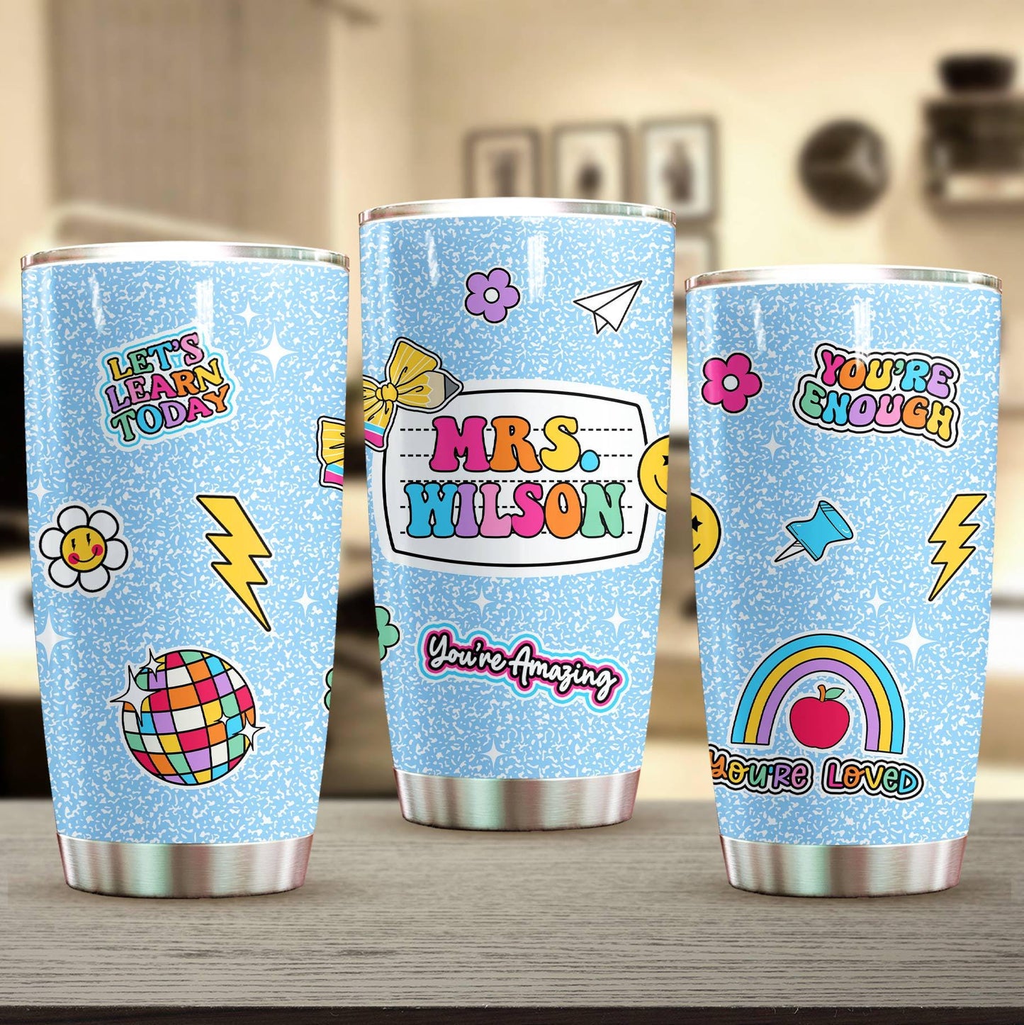 Teacher Personalized Tumbler Composition Book, Teacher Appreciation Gift, Custom Teacher Christmas Gift, Teacher Gifts, Teacher's Day Gift