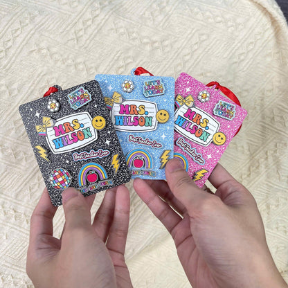 Personalized Teacher Ornament Composition Book, Custom Teacher Christmas Ornament Gift, Teacher Christmas Gift, Teacher Appreciation Gifts