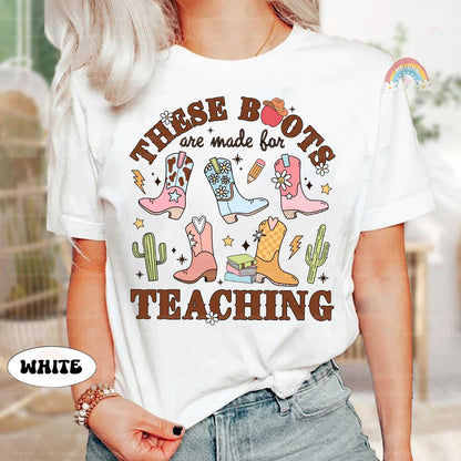 Celebrate the teacher who strides into the classroom with as much style as wisdom. This fun, Western-themed design brings the perfect mix of boots, books, and bright ideas, making it an ideal gift for educators with a flair for the unique.