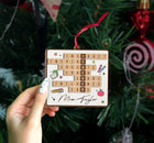 Personalized Teacher Ornament Crossword Puzzle Christmas Ornament, Teacher Thank You Gift, Teacher Appreciation Gift, Teacher Christmas Gift
