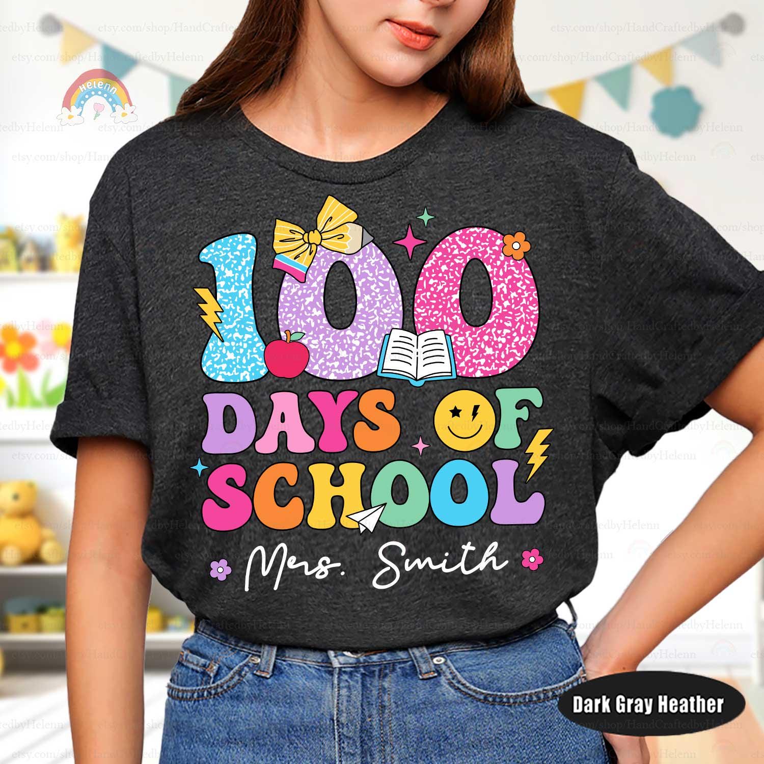 Custom 100 Days of School Shirt, Teacher Shirt Group 100th Day Of School, Celebrate 100th Day Shirt, School Shirt, Teacher Appreciation Gift