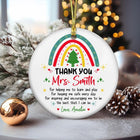 Personalized Teacher Appreciation Gifts, Teacher Christmas Ornament, Year End Gift Christmas Teacher Gift, Custom Thank You Teacher Ornament