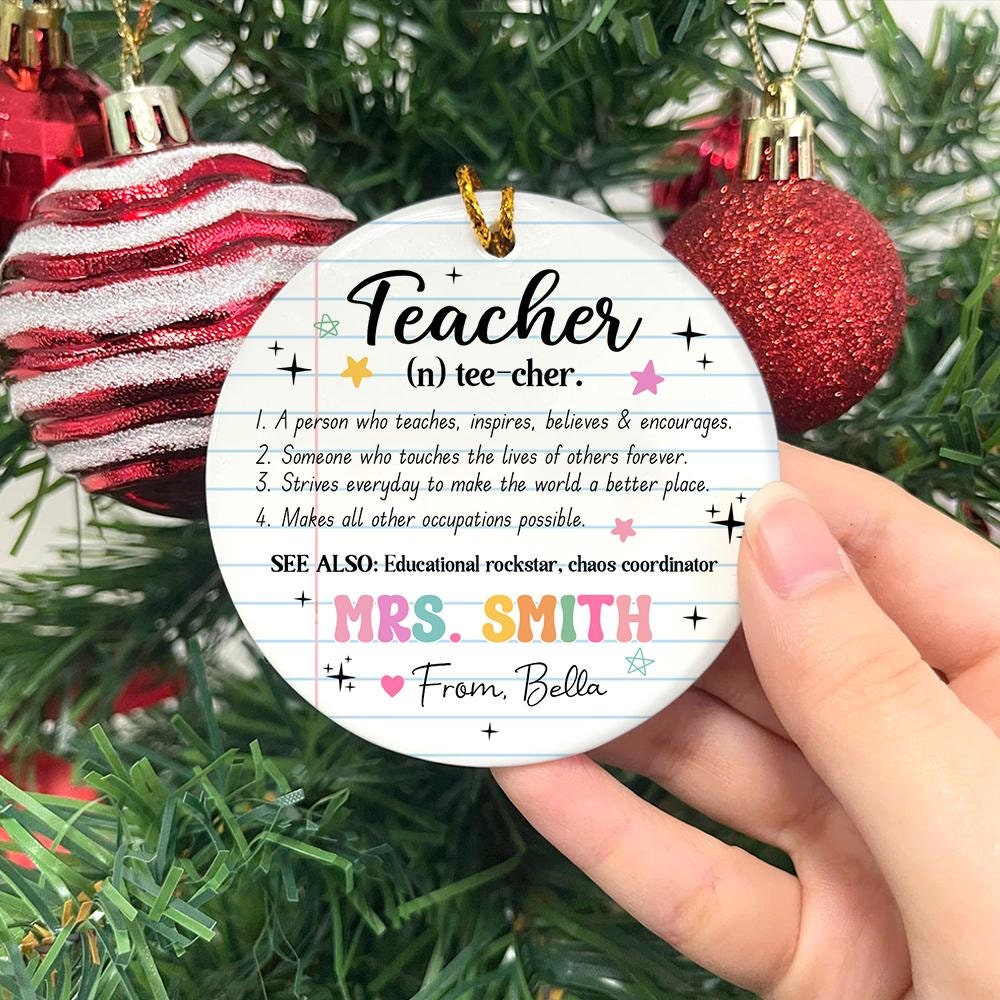 Teacher Christmas Ornament Thank You Gift, Personalized Teacher Gift Teacher Ornament Name, Teacher Appreciation Gift Teacher Christmas Gift