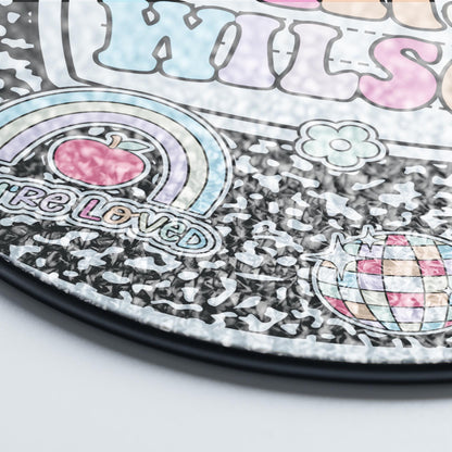 Custom Teacher Stained Glass Sun Catcher Window Hanging, Composition Book Sun Catcher, Gift For Teacher Name Sign, Teacher Appreciation Gift