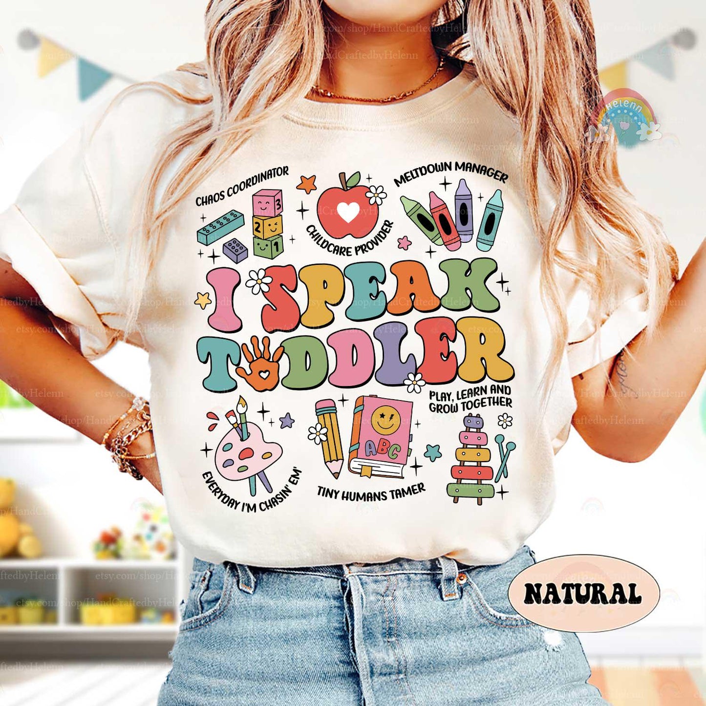 I Speak Toddler Shirt Daycare Teacher Shirt, Funny Teacher, Teacher Life, Preschool Teacher, Kindergarten Teacher, Teacher Appreciation Gift