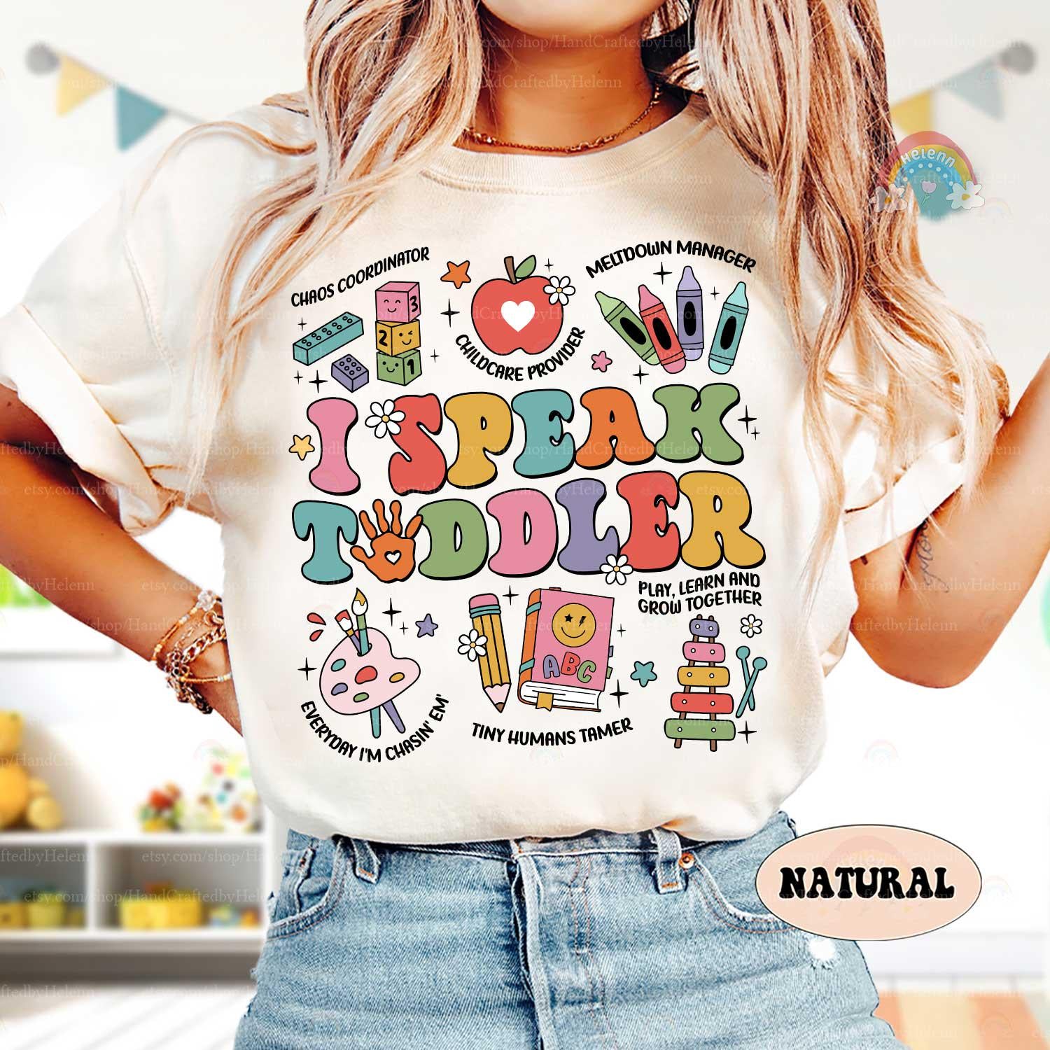 I Speak Toddler Shirt Daycare Teacher Shirt, Funny Teacher, Teacher Life, Preschool Teacher, Kindergarten Teacher, Teacher Appreciation Gift