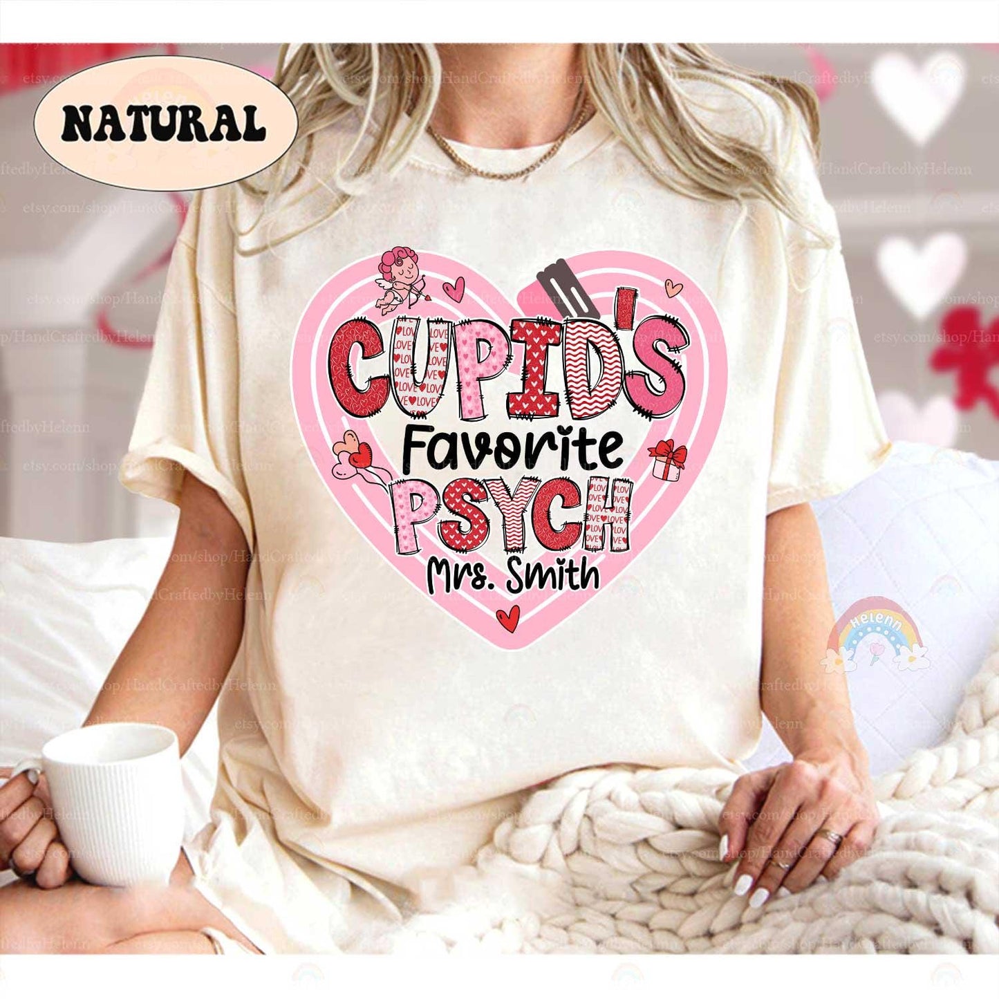 Custom School Psychologist Valentine Shirt, Cupids Favorite School Psych, Valentines Day School Psych Sweatshirt, School Psychologist Gift