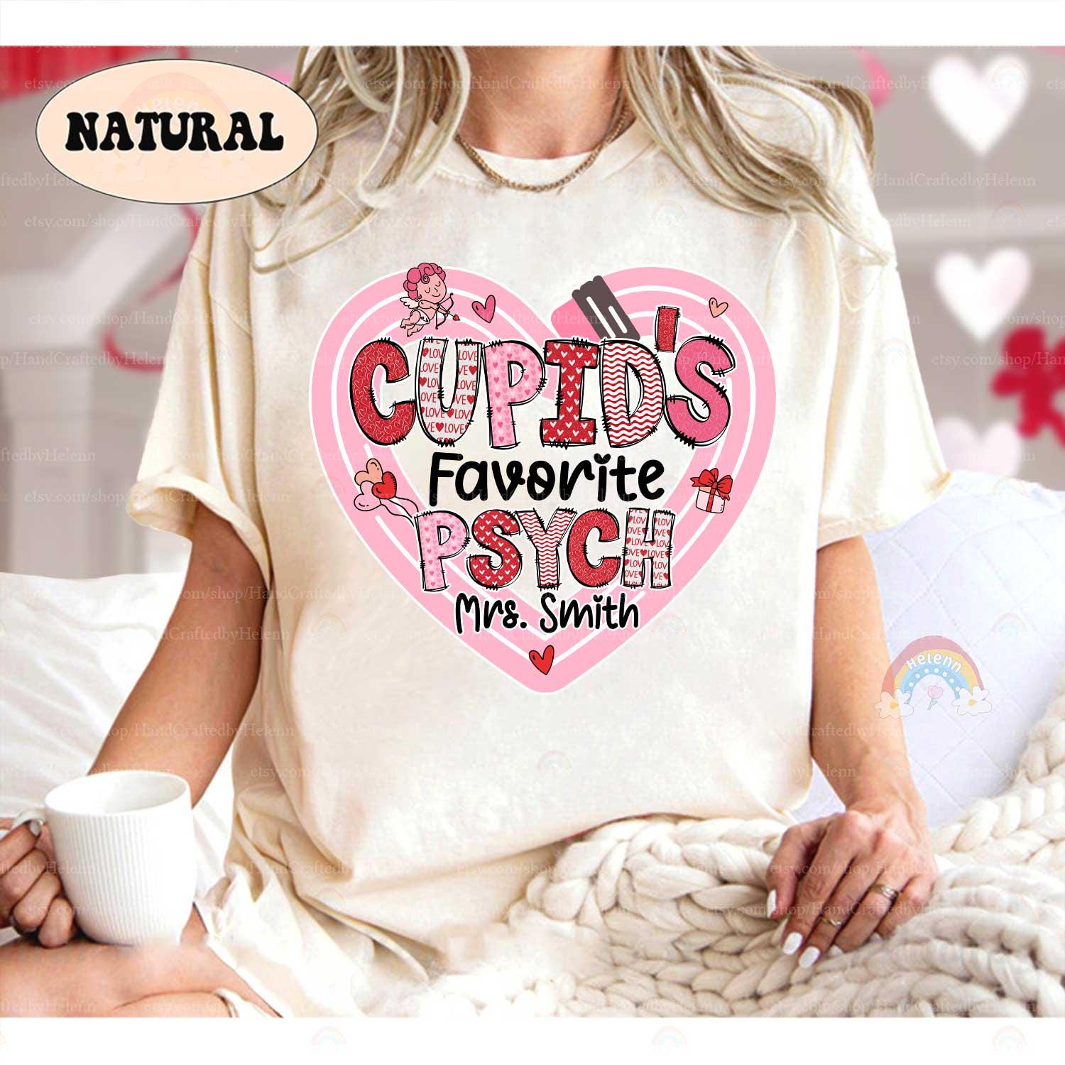 Custom School Psychologist Valentine Shirt, Cupids Favorite School Psych, Valentines Day School Psych Sweatshirt, School Psychologist Gift
