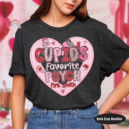 Custom School Psychologist Valentine Shirt, Cupids Favorite School Psych, Valentines Day School Psych Sweatshirt, School Psychologist Gift