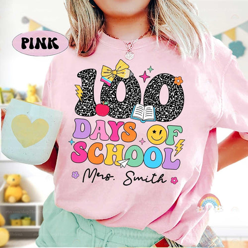 Custom 100 Days of School Shirt, Teacher Shirt Group 100th Day Of School, Celebrate 100th Day Shirt, School Shirt, Teacher Appreciation Gift