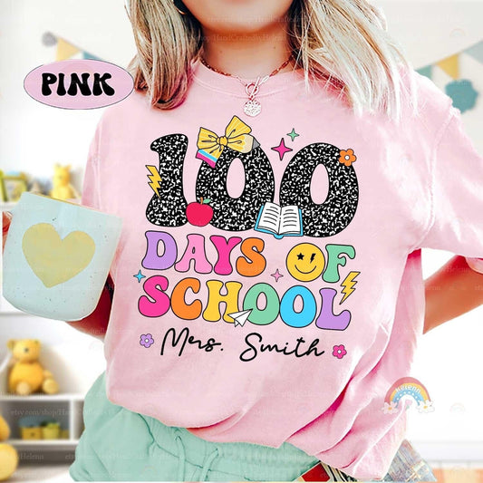 Custom 100 Days of School Shirt, Teacher Shirt Group 100th Day Of School, Celebrate 100th Day Shirt, School Shirt, Teacher Appreciation Gift