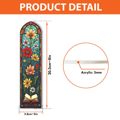 Personalized Teacher Stained Glass Sun Catcher Bookmarks, Teacher Appreciation Gift, Transparent Bookmark, Teacher's Day Gift, Teacher Gifts