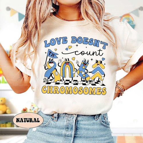 Designed with vibrant blue and yellow, this shirt stands out with its checkered pattern, stars, and uplifting message. A perfect statement piece for spreading awareness.