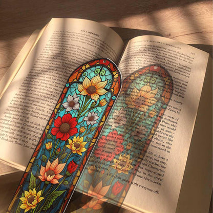 Personalized Teacher Stained Glass Sun Catcher Bookmarks, Teacher Appreciation Gift, Transparent Bookmark, Teacher's Day Gift, Teacher Gifts