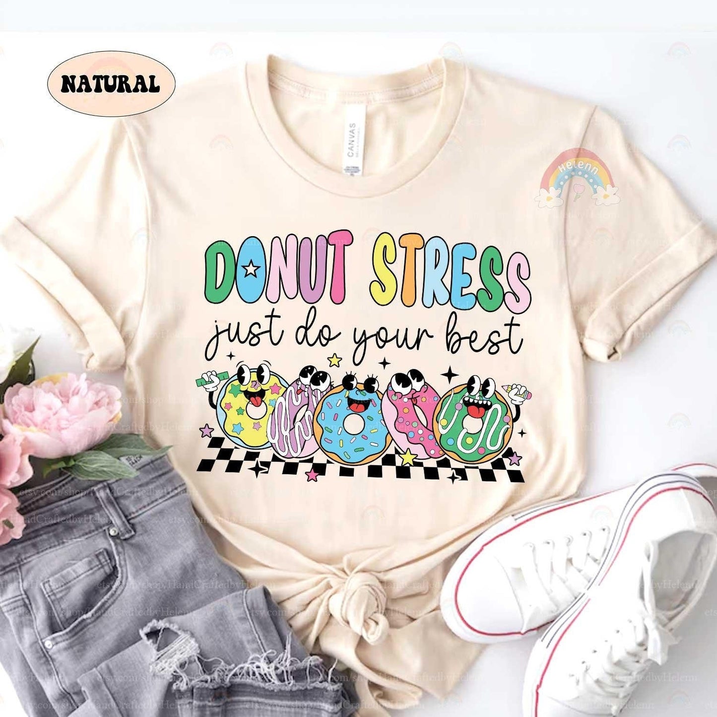 Teacher Test Day Shirt Donut Stress Just Do Your Best Shirt, Cute Teacher Testing Shirt, State Testing Shirt, Teacher Appreciation Gifts