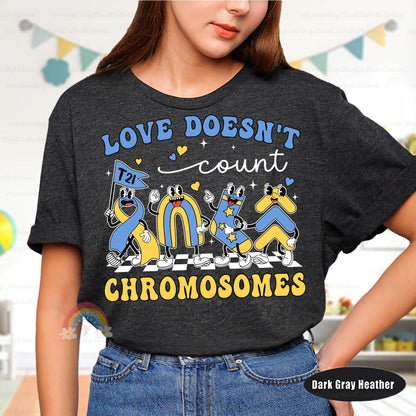 Celebrate inclusion with this soft, comfy tee! Featuring a T21 flag, a rainbow, and joyful figures, it’s a heartwarming way to show support for the Down Syndrome community.